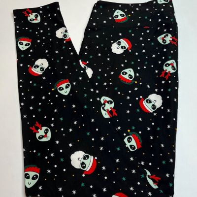 NEW LuLaRoe TC2 Legging ALIEN SANTA Star SPACE Galaxy Christmas UFO Reindeer ELF